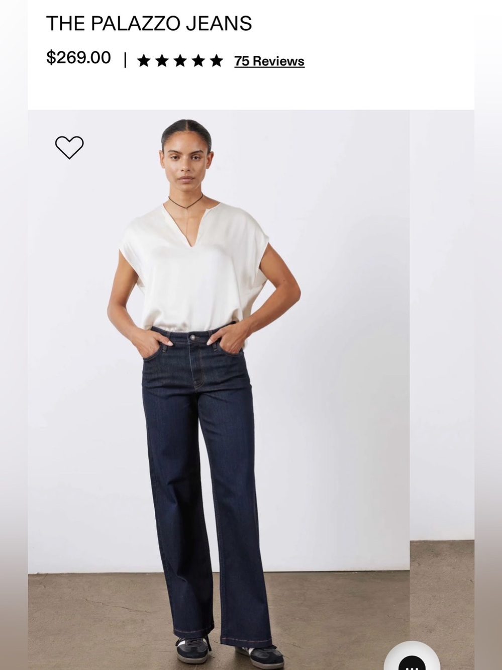 Ruti Palazzo Jeans in Dark Ocean Wash - 6